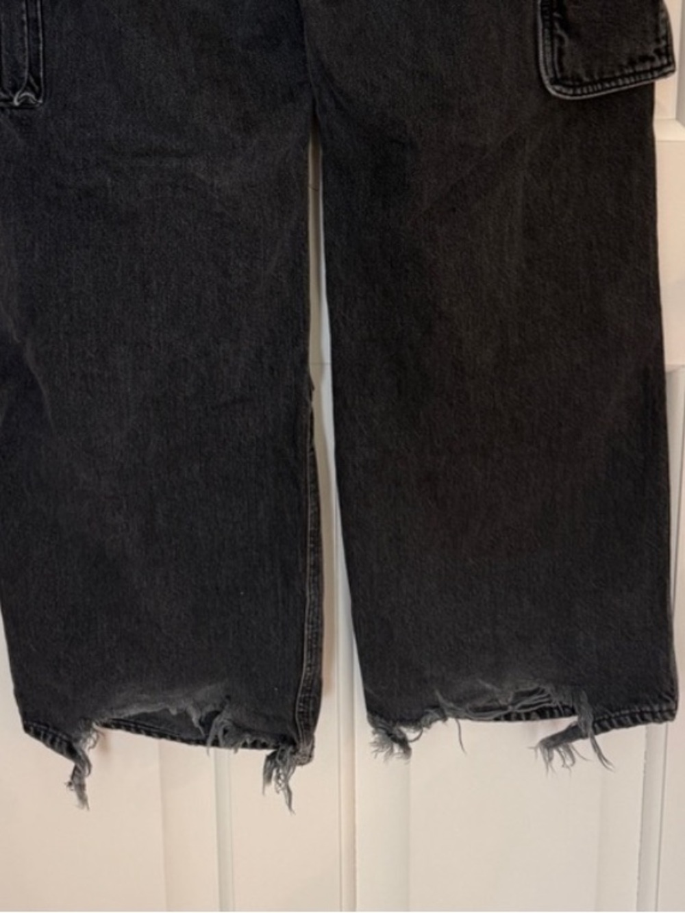 Agolde Neri Cargo Jeans Black wash Wide Leg Utility 25483 - Picture 14 of 16